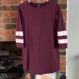 Dress/tunic with jersey sleeves